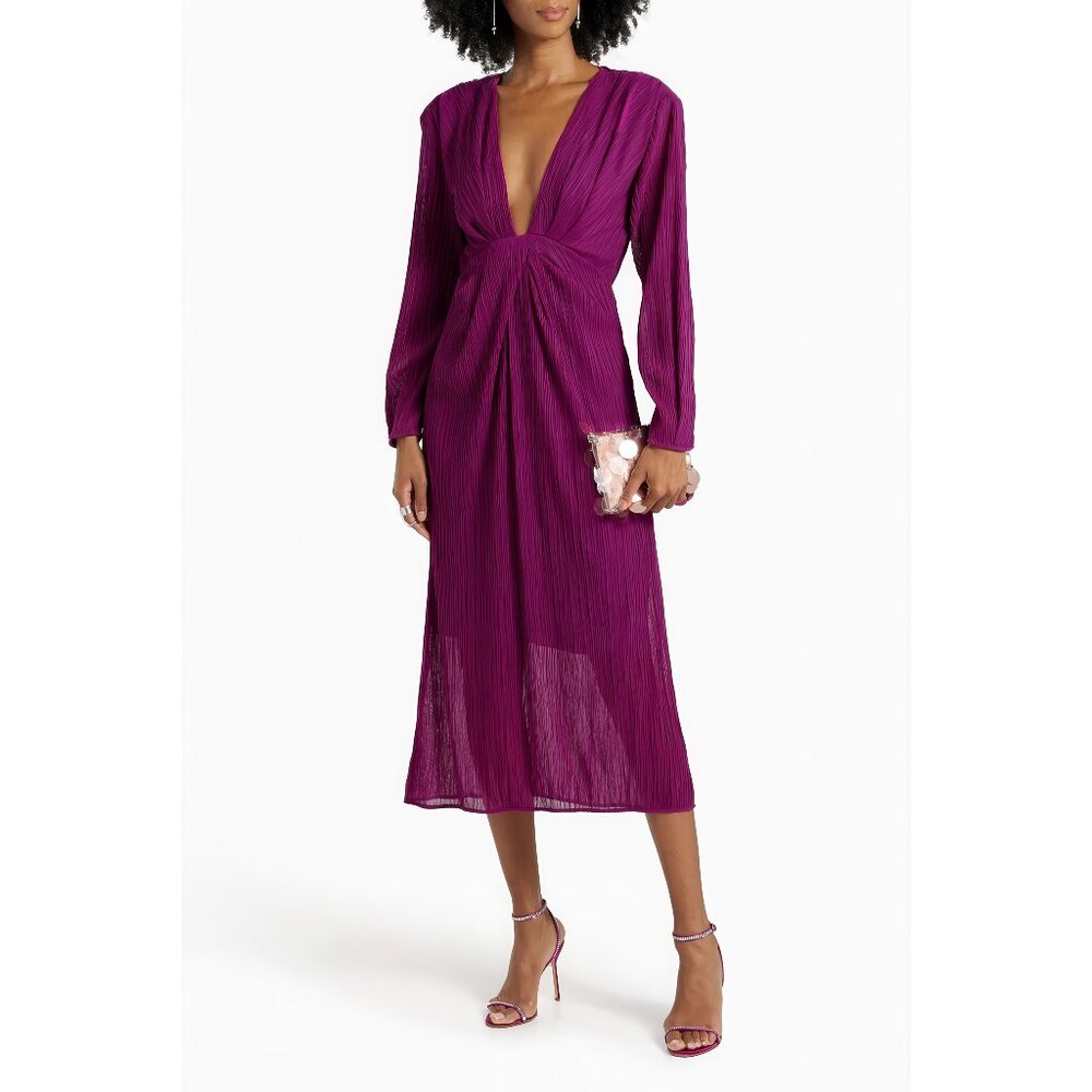 NWOT IRO Alofi midi dress in magenta